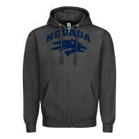 Charcoal Heather nevada wolf pack Zipper Hoodie - linhVisuals