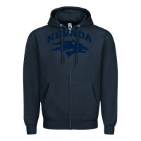 Navy nevada wolf pack Zipper Hoodie - linhVisuals
