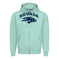 Seafoam nevada wolf pack Zipper Hoodie - linhVisuals