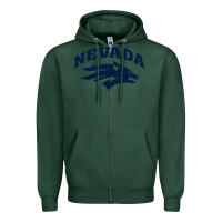 Sports Green nevada wolf pack Zipper Hoodie - linhVisuals