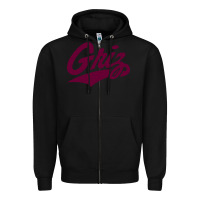 Black montana griz Zipper Hoodie - linhVisuals