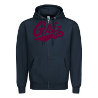 Navy montana griz Zipper Hoodie - linhVisuals