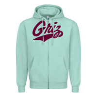 Seafoam montana griz Zipper Hoodie - linhVisuals