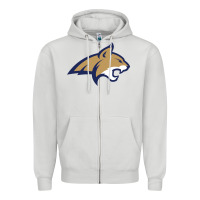 Dove Grey montana state bobcats Zipper Hoodie - linhVisuals