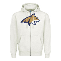 Oatmeal Heather montana state bobcats Zipper Hoodie - linhVisuals