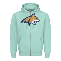Seafoam montana state bobcats Zipper Hoodie - linhVisuals