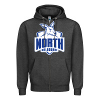 Charcoal Heather north melbourne fc Zipper Hoodie - linhVisuals