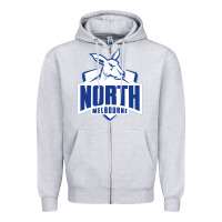Heather Grey north melbourne fc Zipper Hoodie - linhVisuals