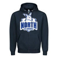 Navy north melbourne fc Zipper Hoodie - linhVisuals