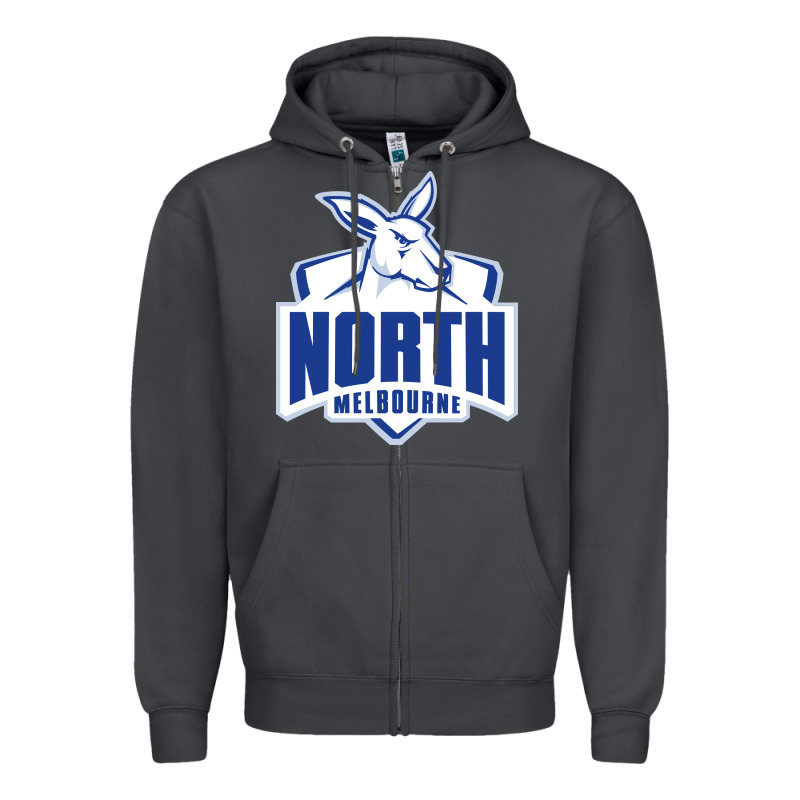 North Melbourne Fc Zipper Hoodie by linhVisuals | Teevron