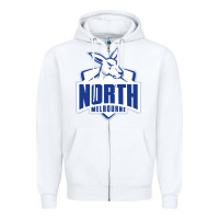 White north melbourne fc Zipper Hoodie - linhVisuals
