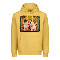 Antique Gold fall pigs Premium Hoodie - Jasminsmagicworld