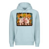 Blue Mist fall pigs Premium Hoodie - Jasminsmagicworld