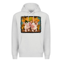 Dove Grey fall pigs Premium Hoodie - Jasminsmagicworld