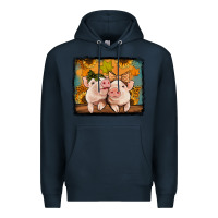 Navy fall pigs Premium Hoodie - Jasminsmagicworld