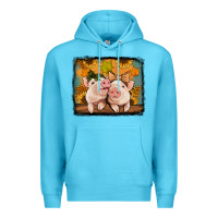 Ocean Blue fall pigs Premium Hoodie - Jasminsmagicworld