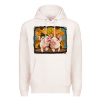 Pale Pink fall pigs Premium Hoodie - Jasminsmagicworld