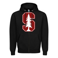 Black stanford cardinal Zipper Hoodie - linhVisuals