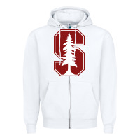 White stanford cardinal Zipper Hoodie - linhVisuals