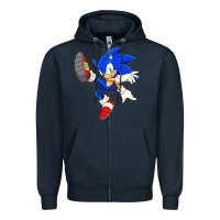 Navy Söniĉ Kids Zipper Hoodie - linhVisuals