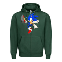 Sports Green Söniĉ Kids Zipper Hoodie - linhVisuals
