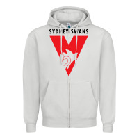 Dove Grey sydney swans Zipper Hoodie - linhVisuals