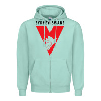 Seafoam sydney swans Zipper Hoodie - linhVisuals