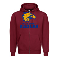 Burgundy west coast eagles Zipper Hoodie - linhVisuals