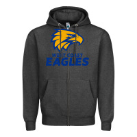 Charcoal Heather west coast eagles Zipper Hoodie - linhVisuals
