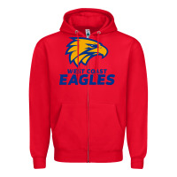 Red west coast eagles Zipper Hoodie - linhVisuals