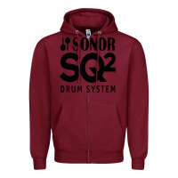 Burgundy Sonor Drum Zipper Hoodie - linhVisuals