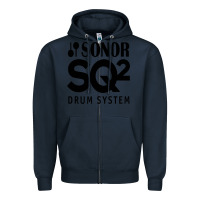 Navy Sonor Drum Zipper Hoodie - linhVisuals