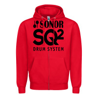 Red Sonor Drum Zipper Hoodie - linhVisuals