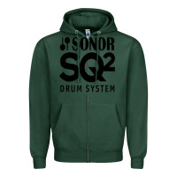 Sports Green Sonor Drum Zipper Hoodie - linhVisuals