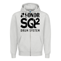 Dove Grey Sonor Drum Zipper Hoodie - linhVisuals