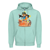 Seafoam conker the squirrel, bad, video game, game, green, squirel Zipper Hoodie - linhVisuals