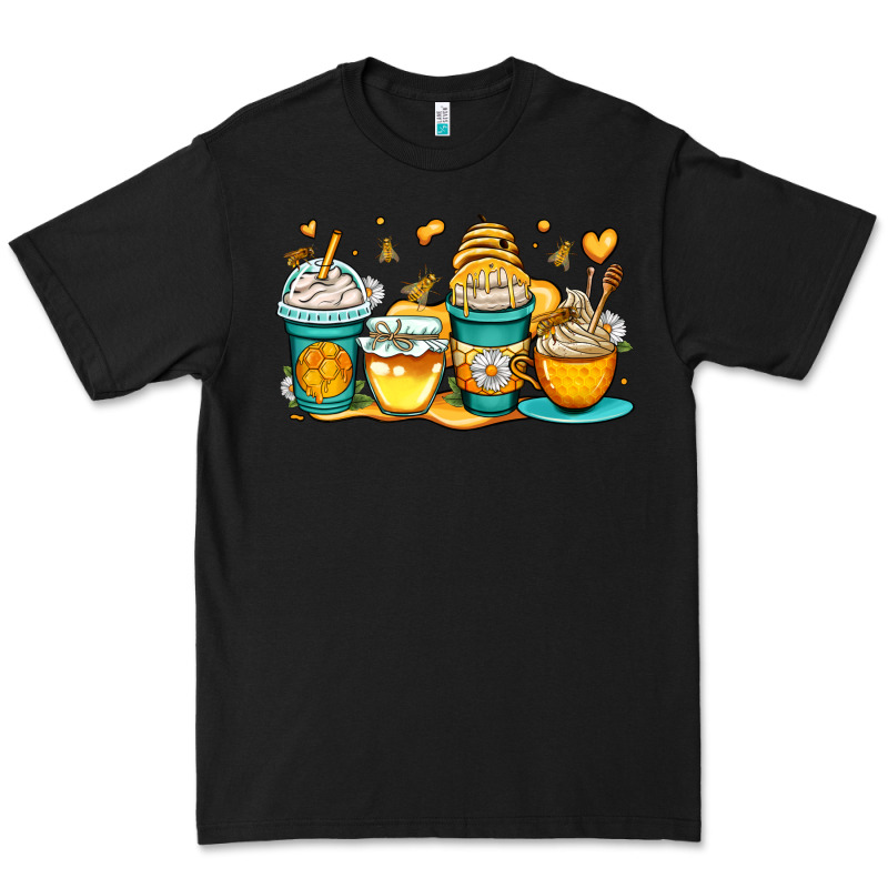 Honey Bee Coffee Cups Premium Tee by OliviaCreatesArt | Teevron