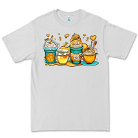 Dove Grey honey bee coffee cups Premium Tee - OliviaCreatesArt