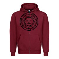 Burgundy bowdoin college x Zipper Hoodie - linhVisuals