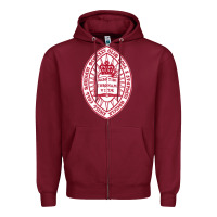Burgundy bard college Zipper Hoodie - linhVisuals
