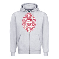 Heather Grey bard college Zipper Hoodie - linhVisuals