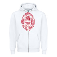 White bard college Zipper Hoodie - linhVisuals