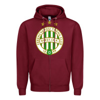 Burgundy the-ferencváros-pen Zipper Hoodie - linhVisuals