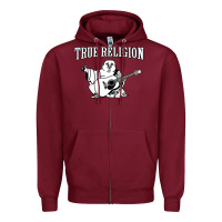 Burgundy true religion [tw] Zipper Hoodie - linhVisuals