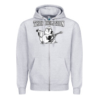 Heather Grey true religion [tw] Zipper Hoodie - linhVisuals