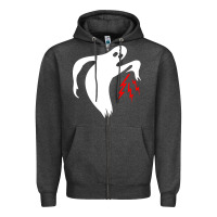 Charcoal Heather the ghost army Zipper Hoodie - linhVisuals
