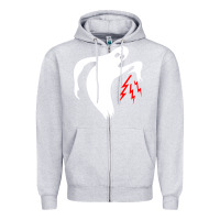 Heather Grey the ghost army Zipper Hoodie - linhVisuals