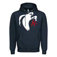 Navy the ghost army Zipper Hoodie - linhVisuals