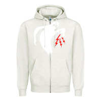 Oatmeal Heather the ghost army Zipper Hoodie - linhVisuals