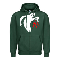 Sports Green the ghost army Zipper Hoodie - linhVisuals